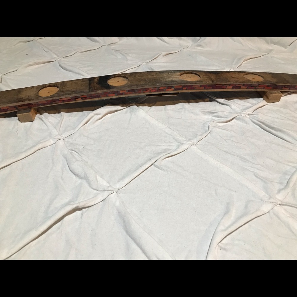 Whiskey Barrel Candle holder